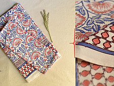 Landscapes Under My Roof | Sanganeri Handblock Printed Double Bedsheet  with Pillow Covers- J