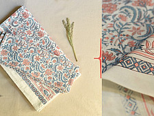 Landscapes Under My Roof | Sanganeri Handblock Printed Double Bedsheet  with Pillow Covers- K