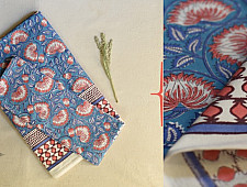 Landscapes Under My Roof | Sanganeri Handblock Printed Double Bedsheet  with Pillow Covers- L