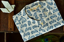 Sing of Spring | Sanganeri Block Printed - Cotton Full Sleeve Shirt - 10