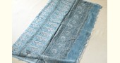 shop sanganeri block printed kota cotton saree - Sky Blue