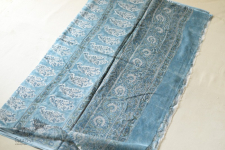 Kumudini . कुमुदिनी ~ Sanganeri Block Print - Kota Cotton Saree - Sky Blue