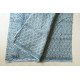 shop sanganeri block printed kota cotton saree - Sky Blue