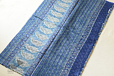 Kumudini . कुमुदिनी ~ Sanganeri Block Print - Kota Cotton Blue Saree