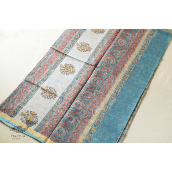 shop sanganeri block printed kota cotton saree