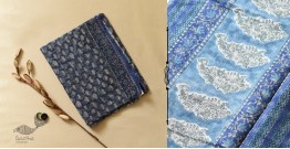 Kumudini . कुमुदिनी ~ Sanganeri Block Print - Kota Cotton Blue Saree