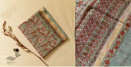 Kumudini . कुमुदिनी ~ Sanganeri Print Kota Cotton Saree Zari Border - Two Options with Different Blouse