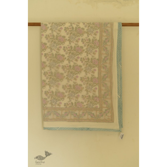 shop Dohar Double Side Hand Block Printed Mul Cotton - Single bed