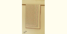 Slumberland | Dohar Double Side Hand Block Printed - Mul Cotton Light Yellow Single Bed