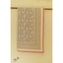 Slumberland | Dohar Double Side Hand Block Flower Printed - Mul Cotton - Double Bed