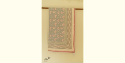 Slumberland | Dohar Double Side Hand Block Flower Printed - Mul Cotton - Double Bed
