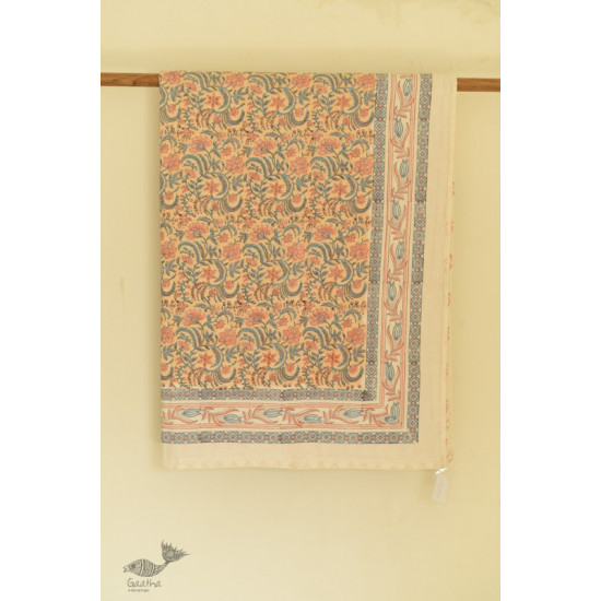 shop Sanganeri Hand Block Printed Flannel with Cotton Filling - Single Bed