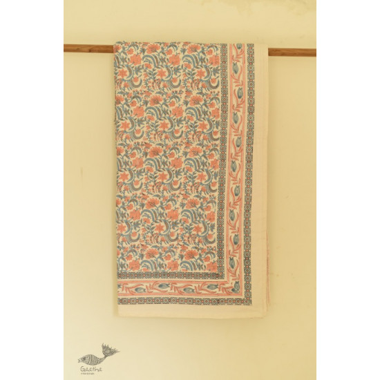 shop Sanganeri Hand Block Printed Flannel with Cotton Filling - Double Bed