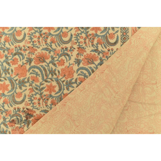 shop Sanganeri Hand Block Printed Flannel with Cotton Filling - Double Bed