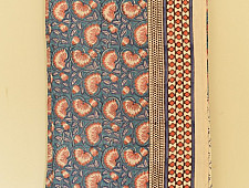 Slumberland | Sanganeri Blue Lotus Block Printed Flannel with Cotton Filling - Double Bed