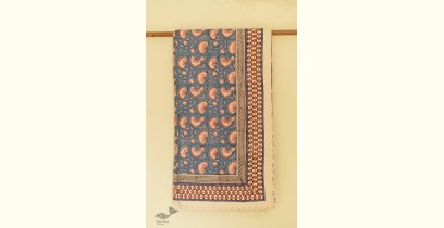 Slumberland | Sanganeri Blue Lotus Block Printed Flannel with Cotton Filling - Double Bed