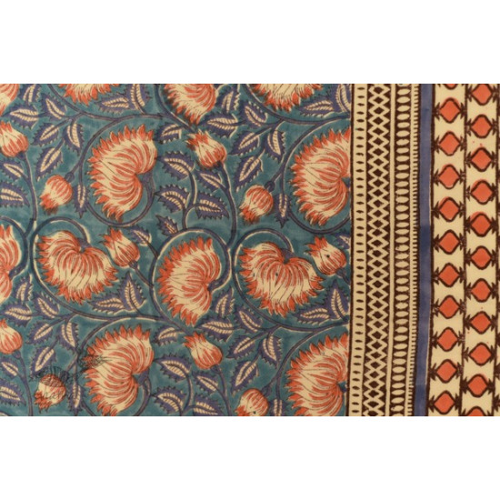 shop Sanganeri Hand Block Printed Flannel with Cotton Filling - Double Bed