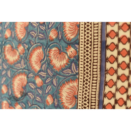 shop Sanganeri Hand Block Printed Flannel with Cotton Filling - Double Bed