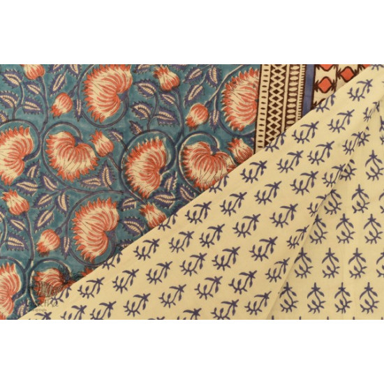 shop Sanganeri Hand Block Printed Flannel with Cotton Filling - Double Bed