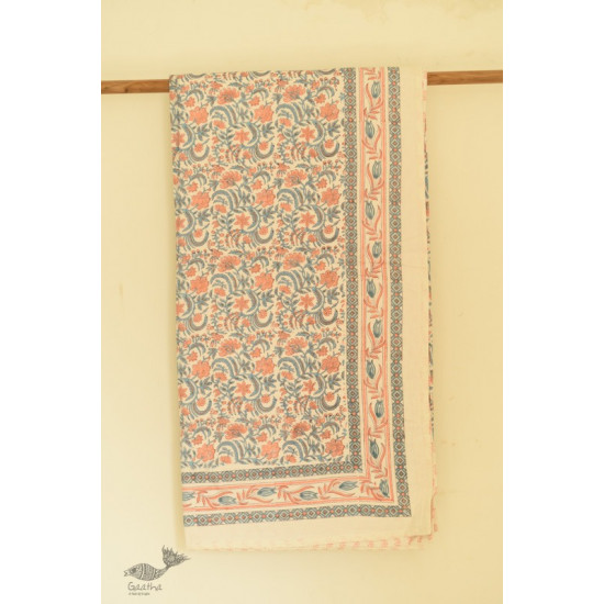 shop Sanganeri Hand Block Printed Flannel with Cotton Filling - Single Bed