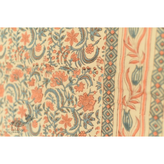 shop Sanganeri Hand Block Printed Flannel with Cotton Filling - Single Bed