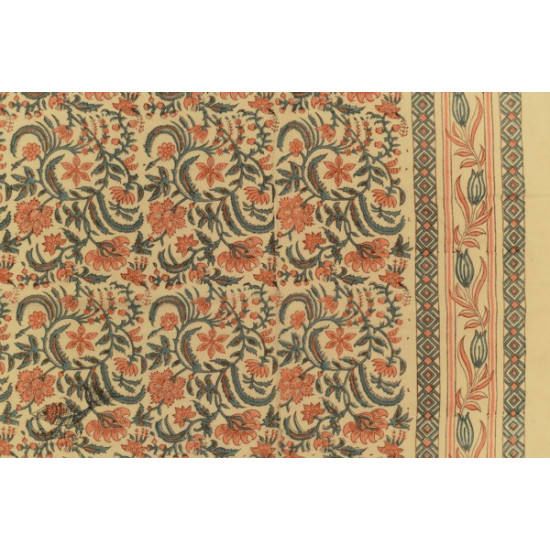 shop Sanganeri Hand Block Printed Flannel with Cotton Filling - Double Bed