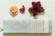Slumberland | Dohar Double Side Hand Block Printed - Mul Cotton Sky Blue Single Bed 