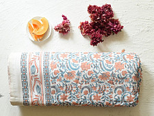 Slumberland | Sanganeri Hand Block Printed Flannel with Cotton Filling - Double Bed ( 90" x 108")