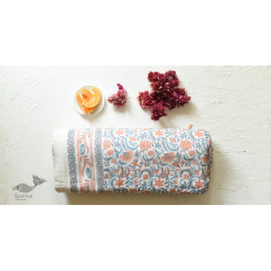 shop Sanganeri Hand Block Printed Flannel with Cotton Filling - Double Bed