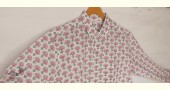 shop Sanganeri Block Printed - Cotton Full Sleeve Shirt - Pink Flowers