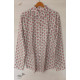 shop Sanganeri Block Printed - Cotton Full Sleeve Shirt - Pink Flowers