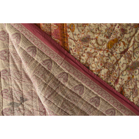 shop Sanganeri Jaipuri Razai Double Bed - Light Weight Quilt