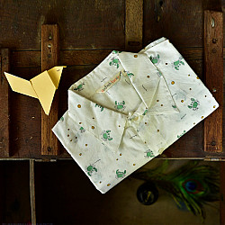 Summer Love | Sanganeri Cotton Half Sleeve Shirt | Crab