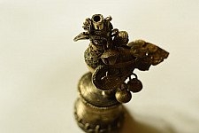 Dhokra  Art ✺ Handmade Brass Dhokra - Mor Chimni / Peacock Oil Lamp