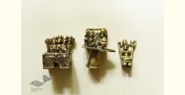 Dhokra  Art ✺ Handmade Brass Dhokra - Panch Pandav & Shivling, Shiv Parvati, Gorakhnath - Mahadev Set of Three