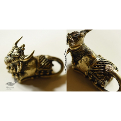 Dhokra Art ✺ Handmade Brass Dhokra - Cow / Nandi (Big)