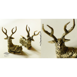 Dhokra  Art ✺ Handmade Brass Dhokra - Hiran / Deer (Set of Two)