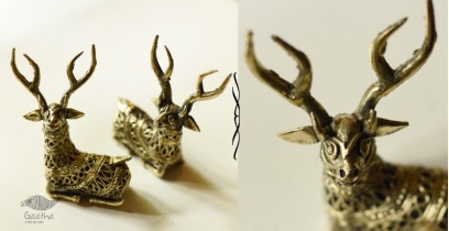 Dhokra  Art ✺ Handmade Brass Dhokra - Hiran / Deer (Set of Two)
