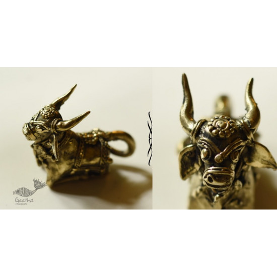 buy Handmade Brass Dhokra - Nandi / Cow