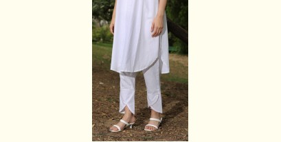 Nivriti | Handwoven Cotton - Nargis white Tunic Pant Set