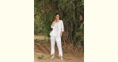handwoven designer cotton white Sufi Shirt Co-ord Set