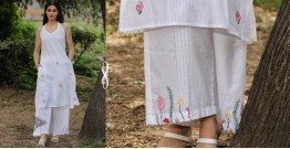 Nivriti | Handwoven Cotton - Indian Rose Tunic & Palazzo Set