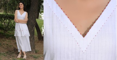 Nivriti | Handwoven Cotton - Melagne Layer Dress