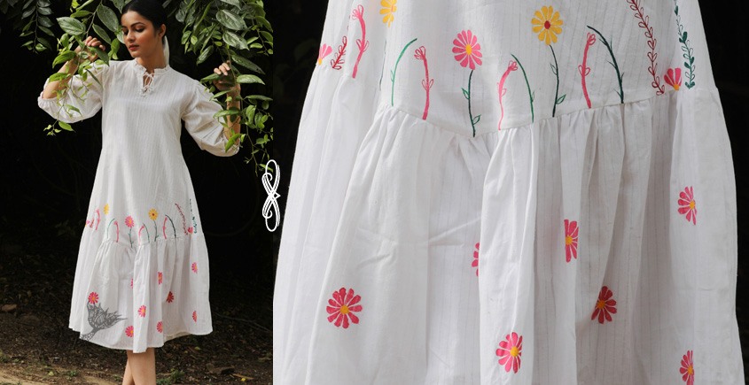 Handwoven Cotton - Pina Colada Dress