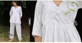 handwoven designer cotton white dress