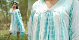 Nivriti ❊ Tie & Dye - Ambar Gathered Flowy Cotton Dress