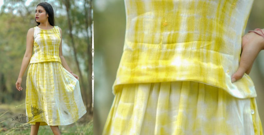 tie & dye Pure Cotton Top & Skirt Set