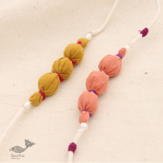 shop handmade cotton fabric Dori rakhi