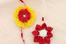 Handmade Gulmohar Rakhi (Set of 2) 7