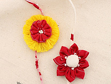 Handmade Gulmohar Rakhi (Set of 2) 7